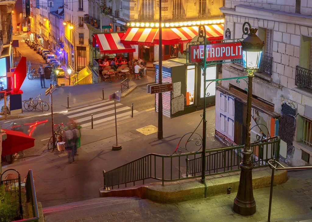 Paris. Montmartre at night.
